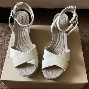 Crocs Women's Adjustable Ankle Strap Wedges Size 7